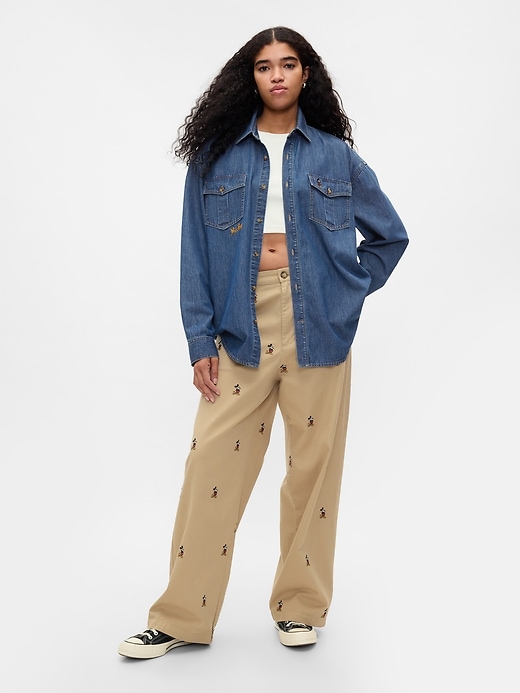 chemise western en denim gap × disney