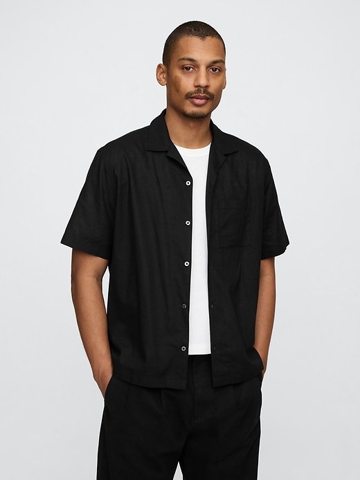 chemise en lin et coton