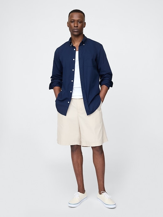 chemise classique en popeline de coton biologique