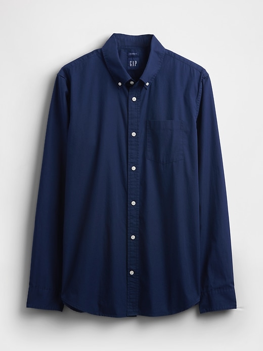 chemise classique en popeline de coton biologique