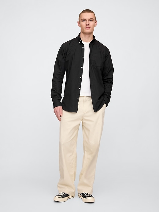 chemise classique en popeline de coton biologique