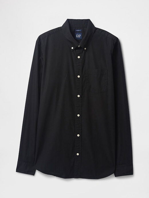 chemise classique en popeline de coton biologique