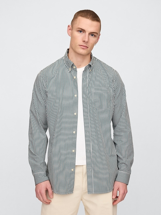 chemise classique en popeline de coton biologique