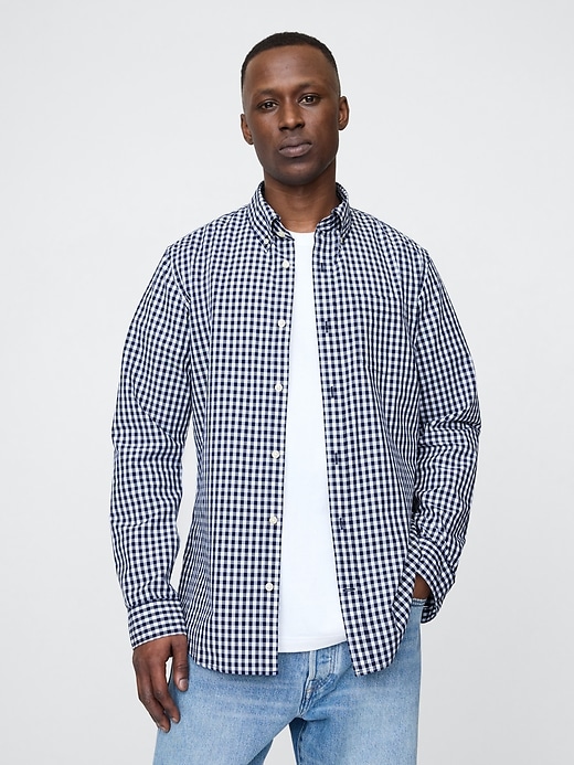chemise classique en popeline de coton biologique
