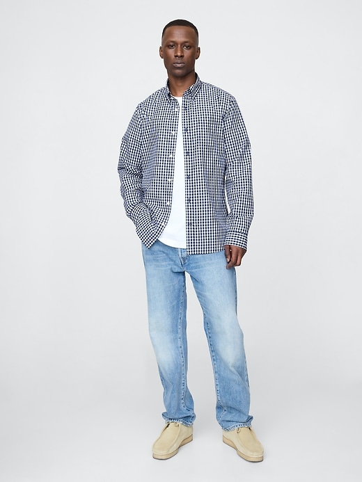 chemise classique en popeline de coton biologique