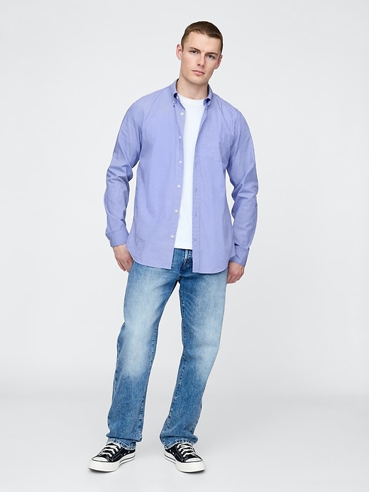 chemise classique en popeline de coton biologique