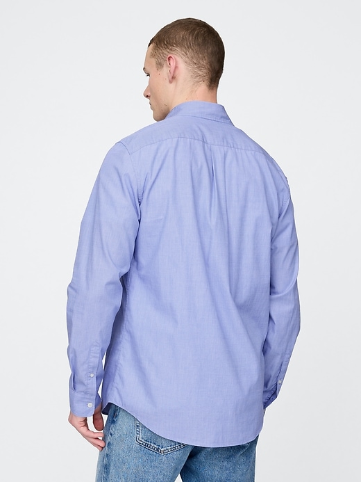 chemise classique en popeline de coton biologique