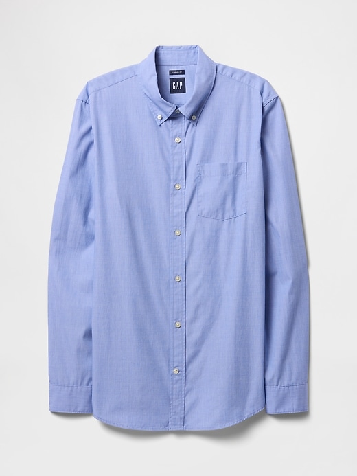 chemise classique en popeline de coton biologique