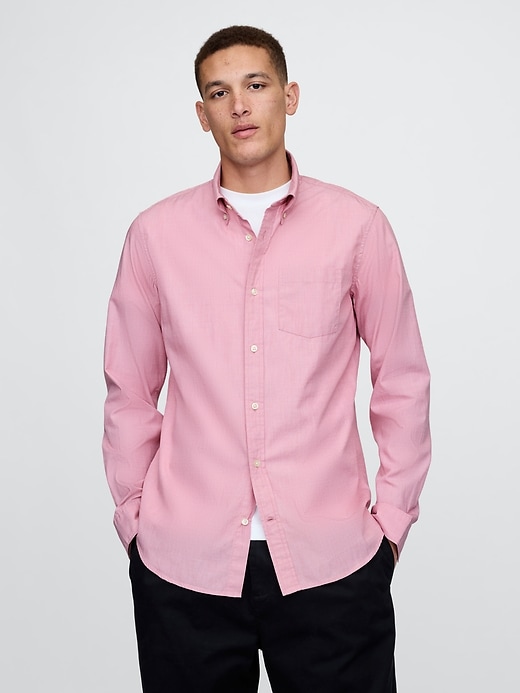 chemise classique en popeline de coton biologique
