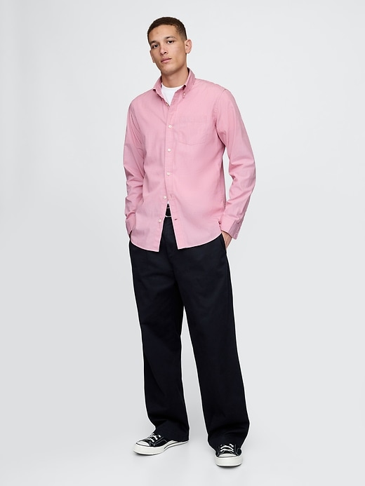 chemise classique en popeline de coton biologique
