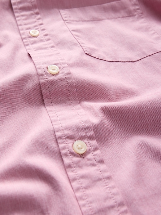 chemise classique en popeline de coton biologique