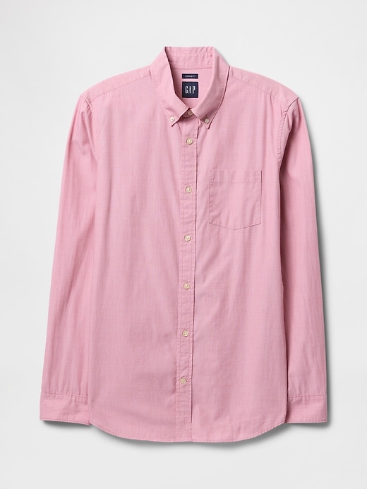 chemise classique en popeline de coton biologique