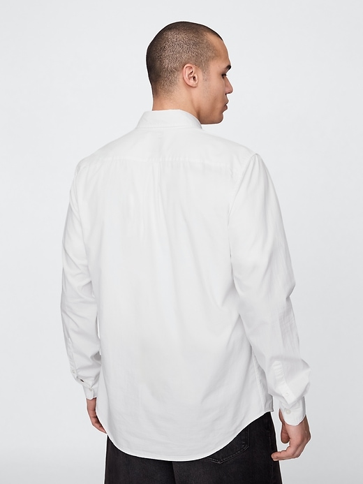 chemise classique en popeline de coton biologique