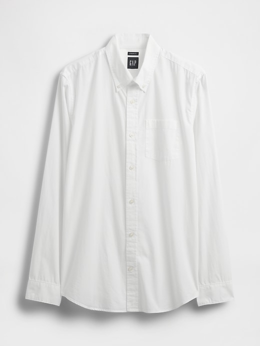 chemise classique en popeline de coton biologique