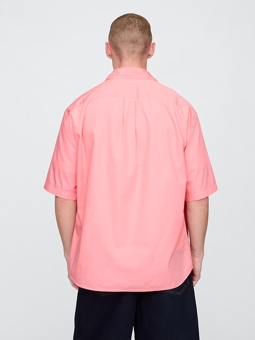 chemise oversize en popeline de coton biologique