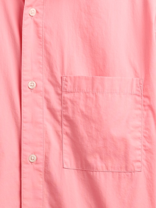 chemise oversize en popeline de coton biologique