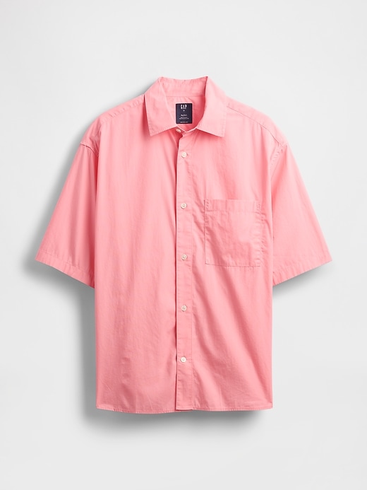 chemise oversize en popeline de coton biologique