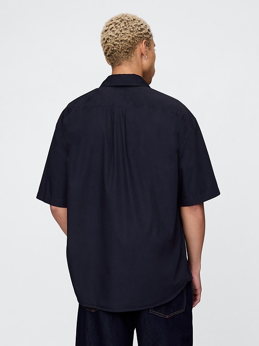 chemise oversize en popeline de coton biologique