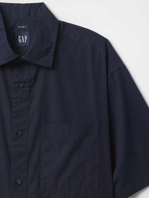 chemise oversize en popeline de coton biologique
