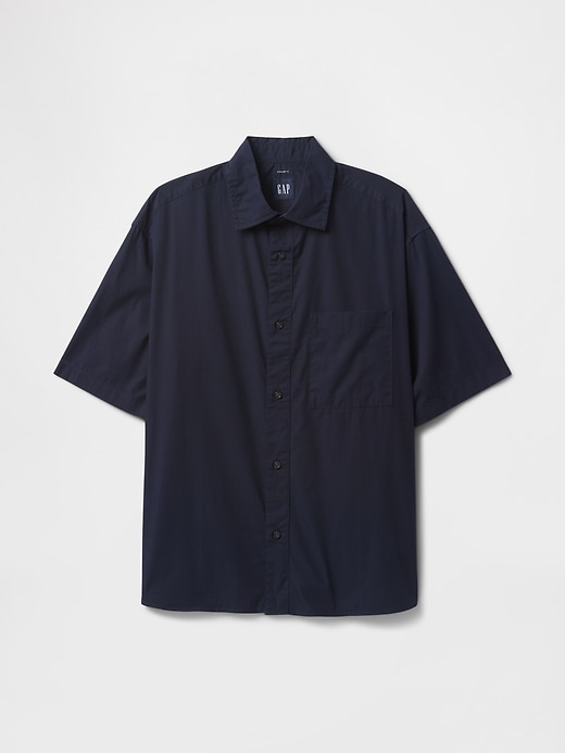 chemise oversize en popeline de coton biologique