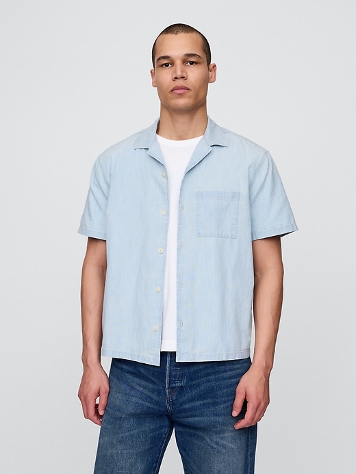 chemise en jean décontractée