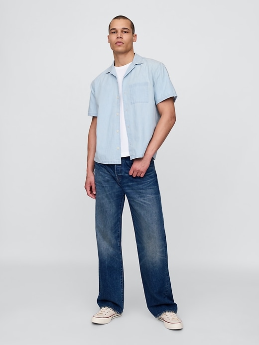 chemise en jean décontractée
