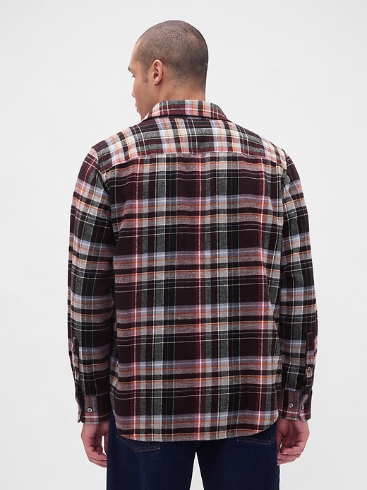 chemise décontractée en flanelle de coton biologique
