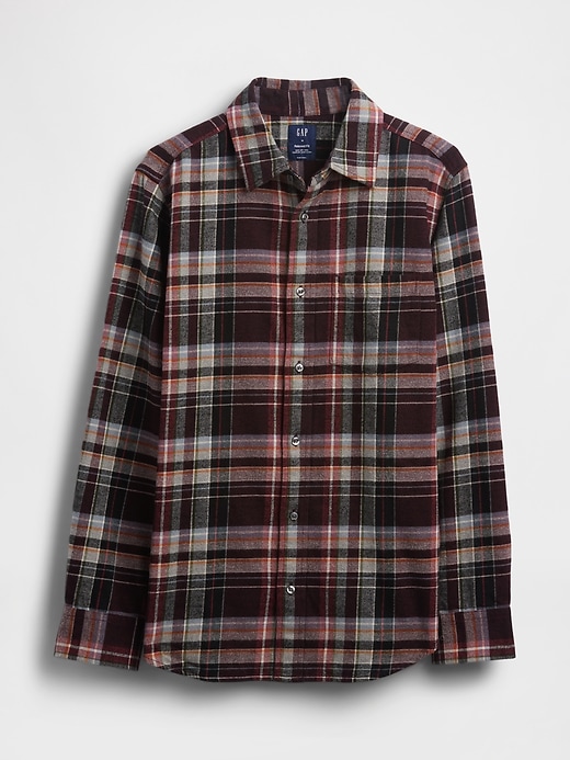 chemise décontractée en flanelle de coton biologique