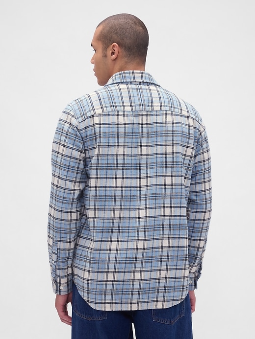 chemise décontractée en flanelle de coton biologique