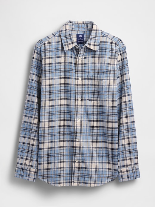 chemise décontractée en flanelle de coton biologique