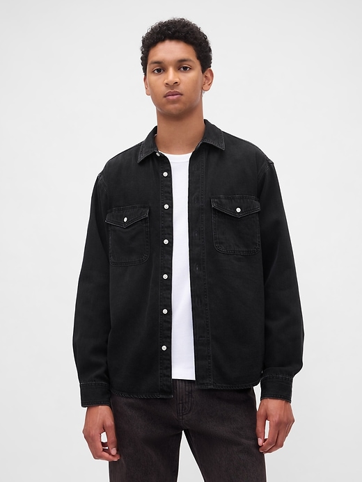 chemise décontractée en denim ultra-doux
