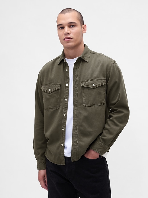 chemise décontractée en denim ultra-doux