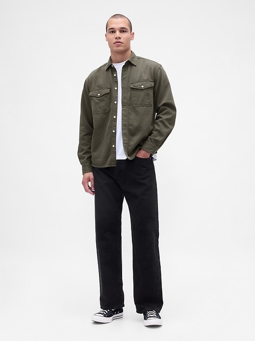 chemise décontractée en denim ultra-doux