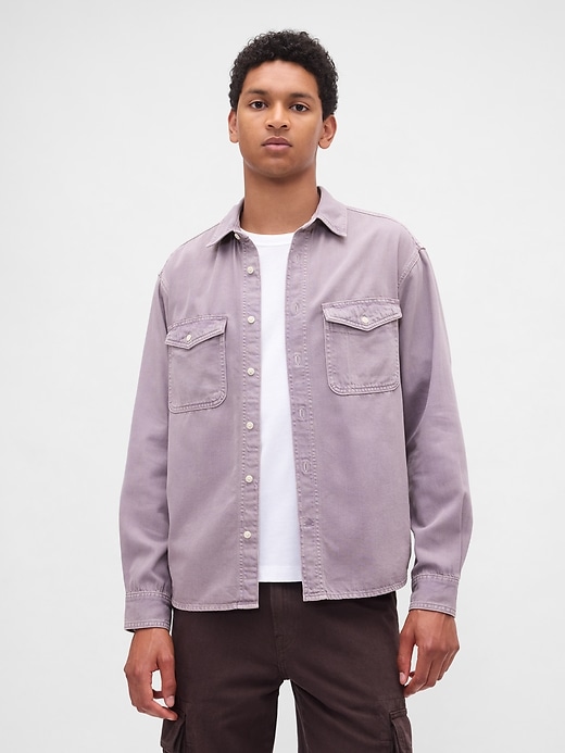 chemise décontractée en denim ultra-doux
