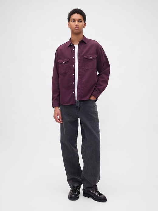 chemise décontractée en denim ultra-doux