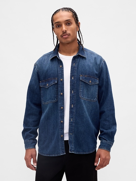 chemise décontractée en jean