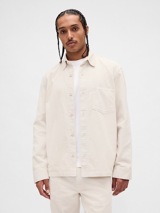 veste chemise en velours côtelé