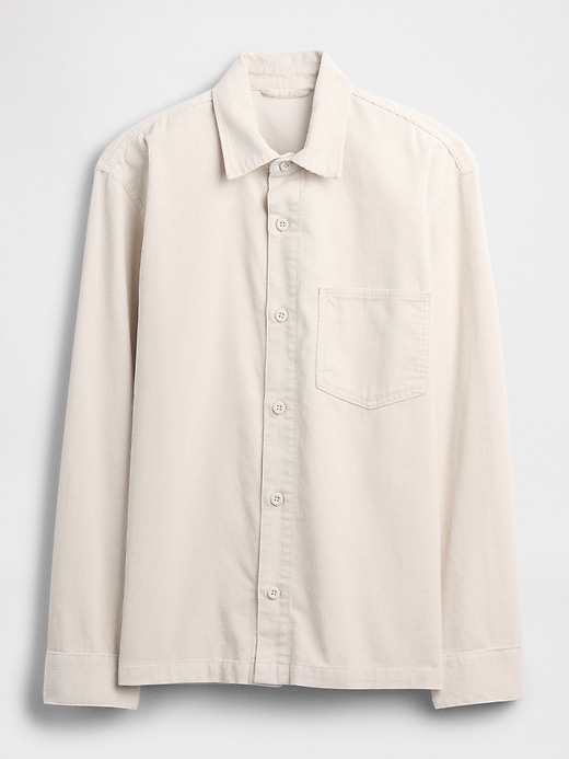 veste chemise en velours côtelé