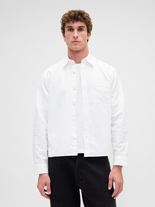 chemise oxford courte décontractée