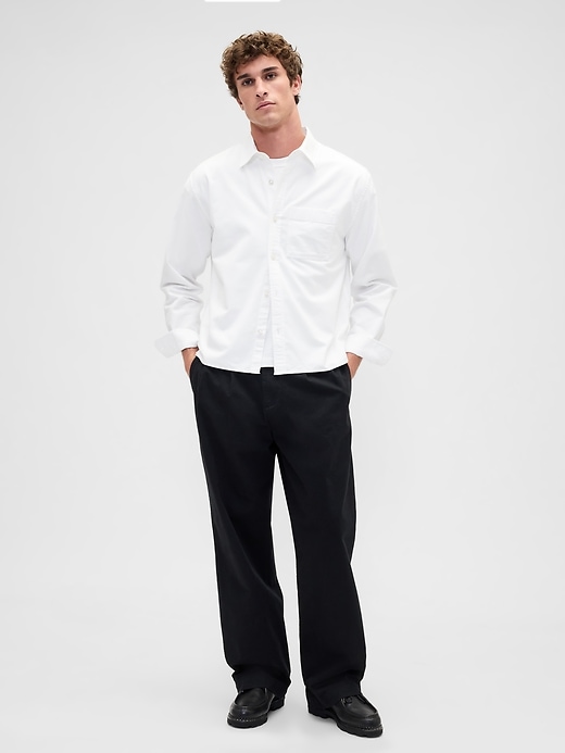 chemise oxford courte décontractée