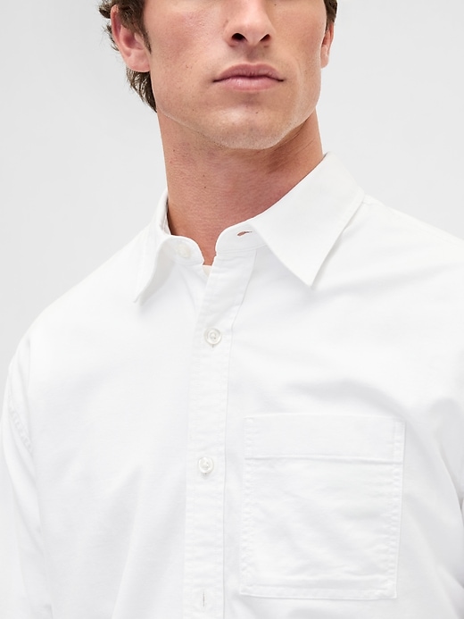 chemise oxford courte décontractée