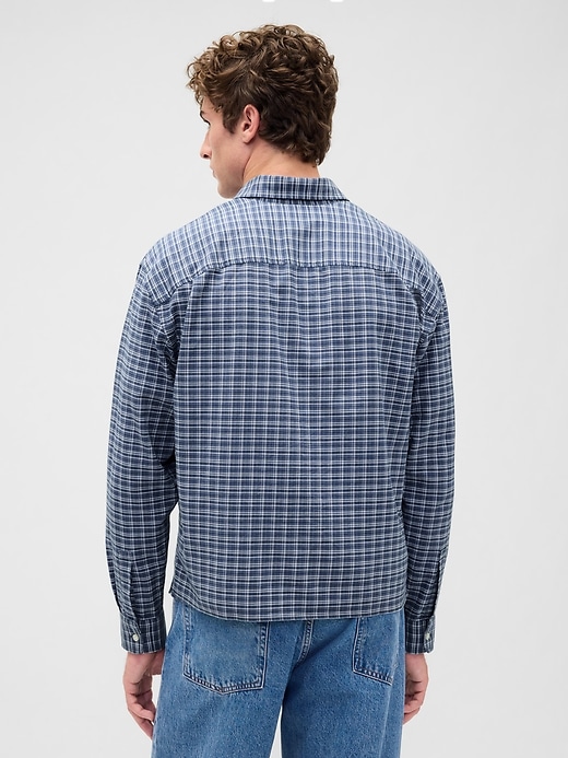 chemise oxford décontractée à ourlet droit