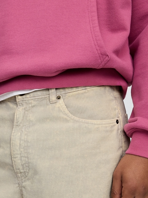 short en velours côtelé délavé