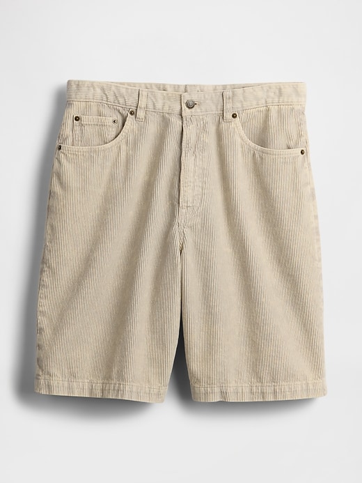 short en velours côtelé délavé
