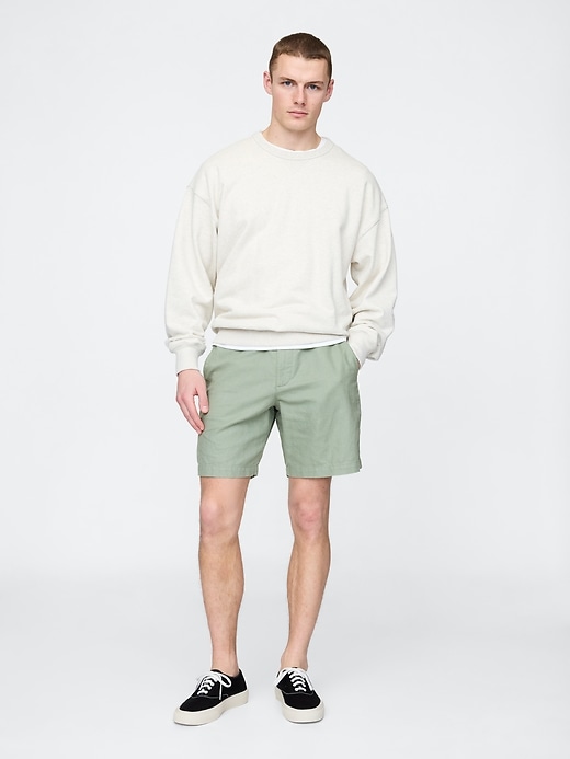 short en lin et coton de 20 cm