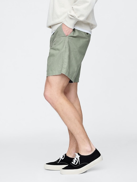 short en lin et coton de 20 cm