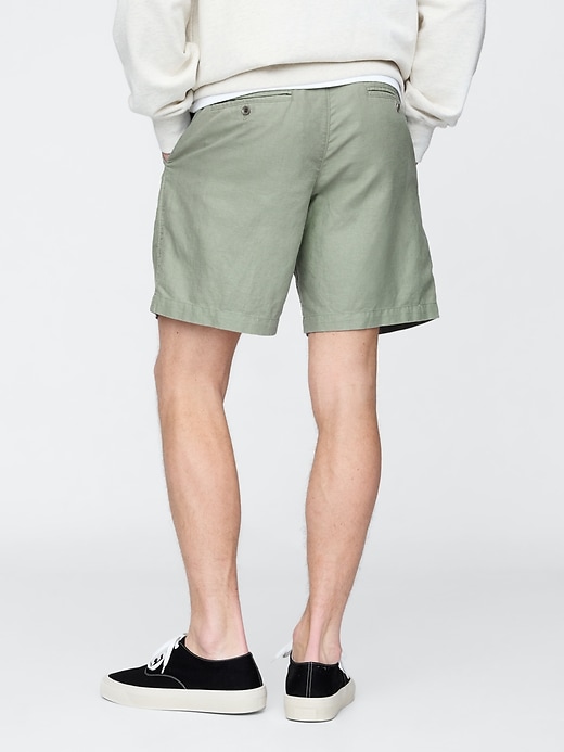 short en lin et coton de 20 cm