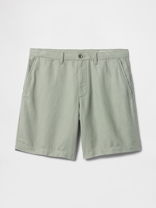 short en lin et coton de 20 cm