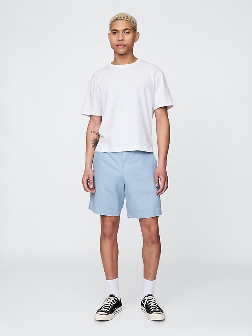 short en lin et coton de 20 cm