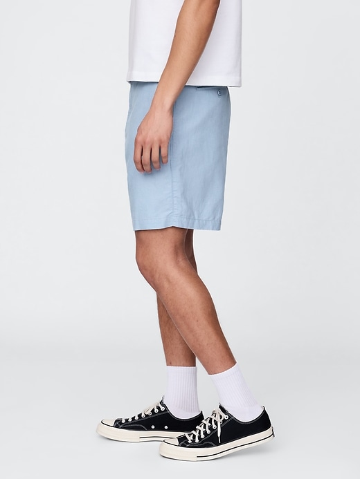 short en lin et coton de 20 cm